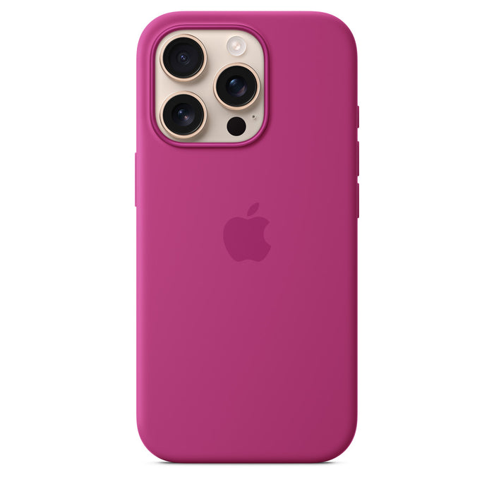 Apple - Back cover for mobile phone - MagSafe compatibility - silicone - Fuchsia - for iPhone 16 Pro
