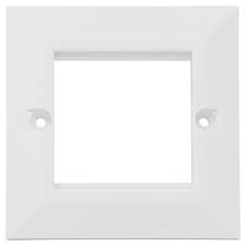 AV FACE PLATE 2MOD 86X86 WHITE
