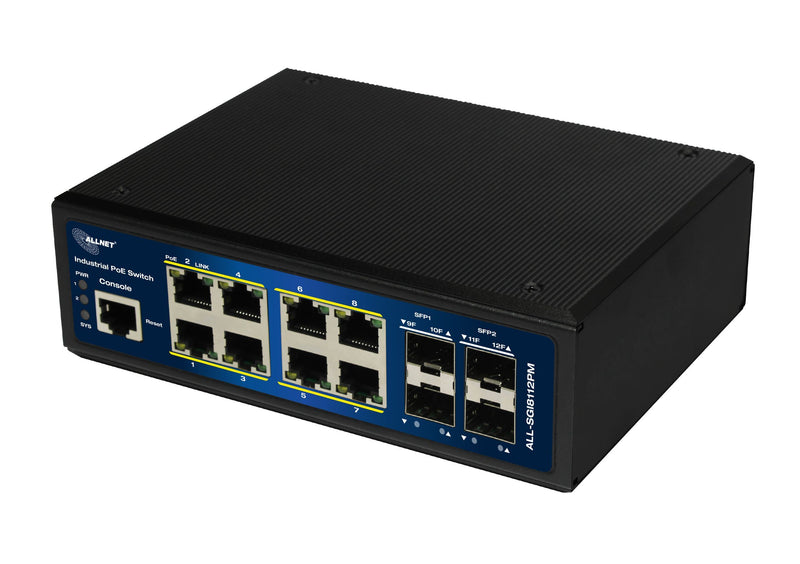8+4P ALLNET ALL-SGI8112PMJ POE M industrial