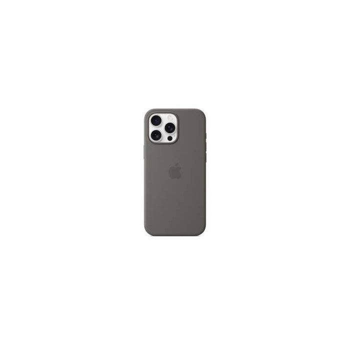 Apple - Back cover for mobile phone - MagSafe compatibility - silicone - stone grey - for iPhone 16 Pro Max