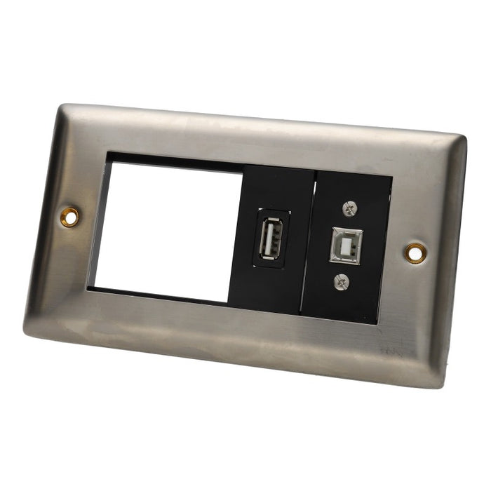 AV DOUB FACE PLATE 4MOD 86X86