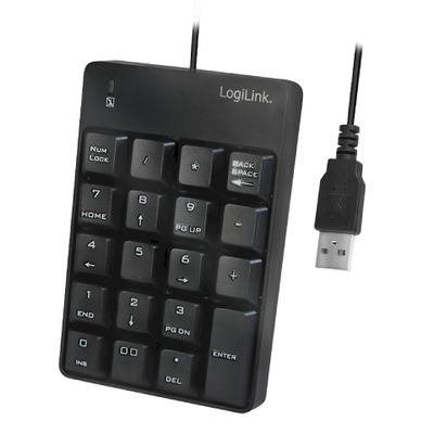 LogiLink ID0184 Numerische Tastatur Notebook Schwarz