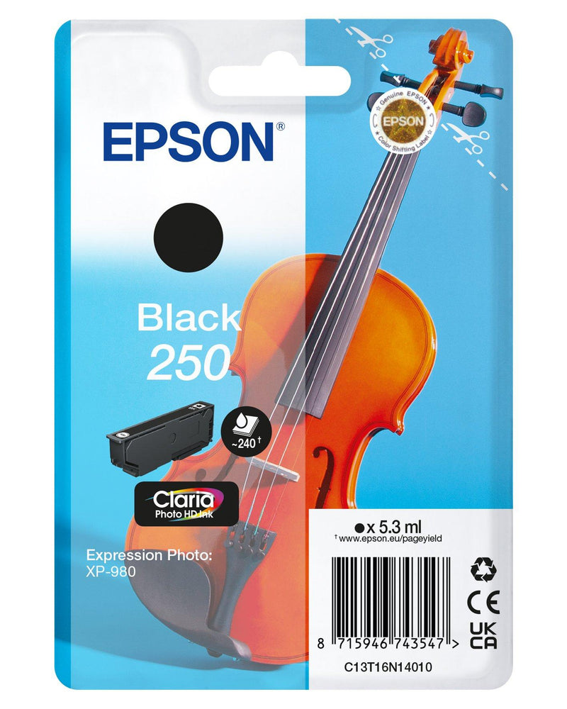 EPSON Tinte schwarz 5.3ml XP 980, ''250''