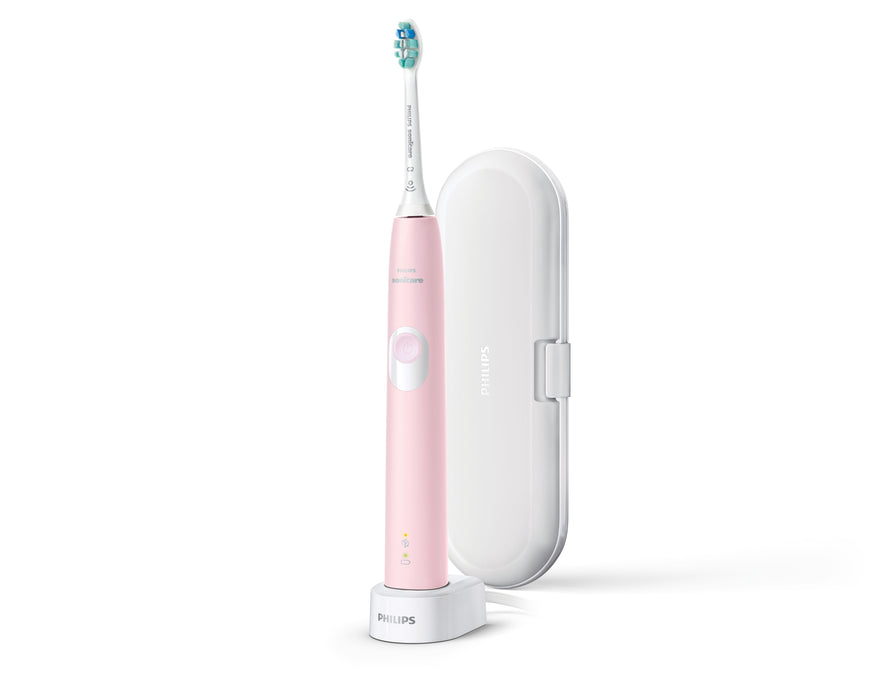 Feel the difference of a gentle clean with our Pressure Sensor while removing up to 7 x more plaque than a manual toothbrush