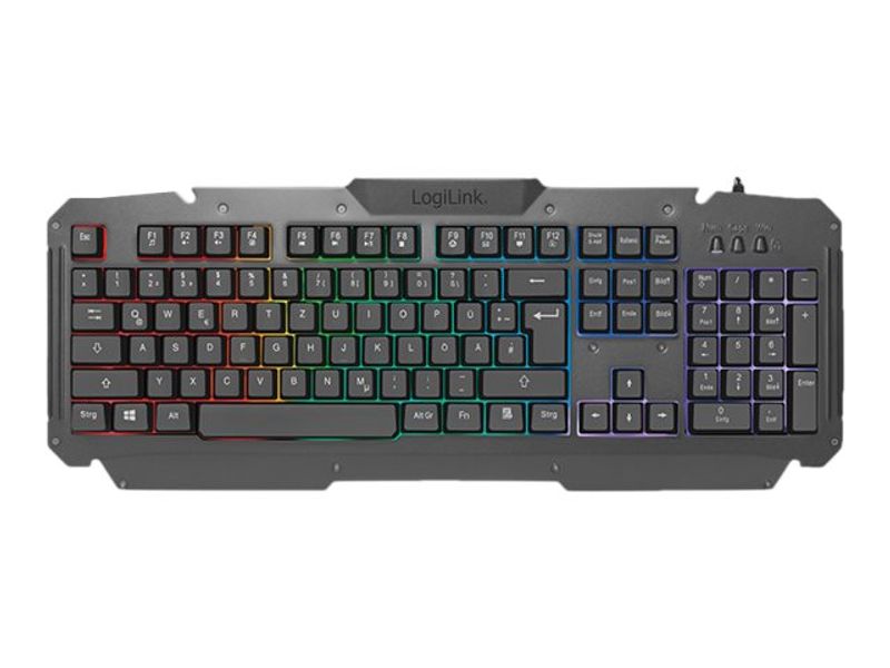 Logilink Gaming-Set aus Tastatur, Maus und Mauspad