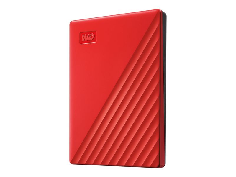 WD My Passport WDBYVG0020BRD - Hard drive - encrypted - 2 TB - external (portable) - USB 3.2 Gen 1 - 256-bit AES - red