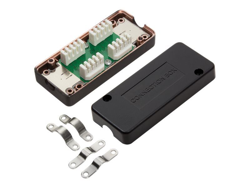 Connection box for Cat.6, Cat.6A & Cat.7 network cables, shielded