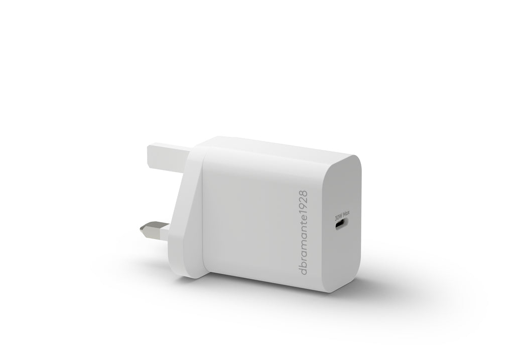 dbramante1928 re-charge - Power adapter - 30 Watt - 3 A (USB-C) - white - United Kingdom