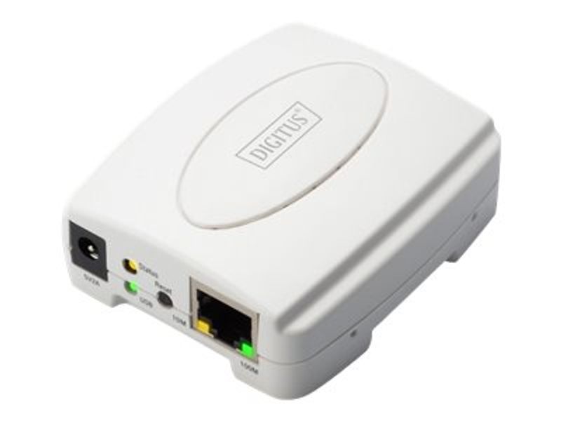 Digitus Fast Ethernet Print Server, USB 2.0