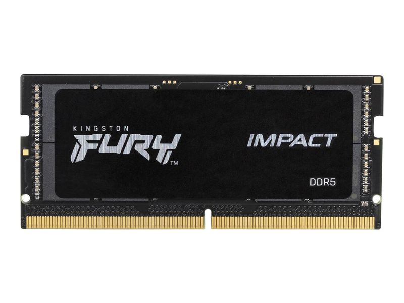 Kingston FURY Impact - DDR5 - kit - 32 GB: 2 x 16 GB - SO-DIMM 262-pin - 4800 MHz / PC5-38400 - CL38 - 1.1 V - unbuffered - on-die ECC