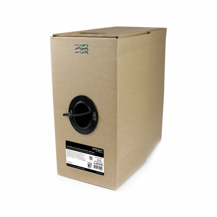 StarTech.com 1000 ft Bulk Roll of Black CMR Cat6 Solid UTP Riser Cable - Cat 6 Riser Cable - Cat.6 CMR Ethernet Cable - 23 AWG - Black (WIR6CMRBK) - B