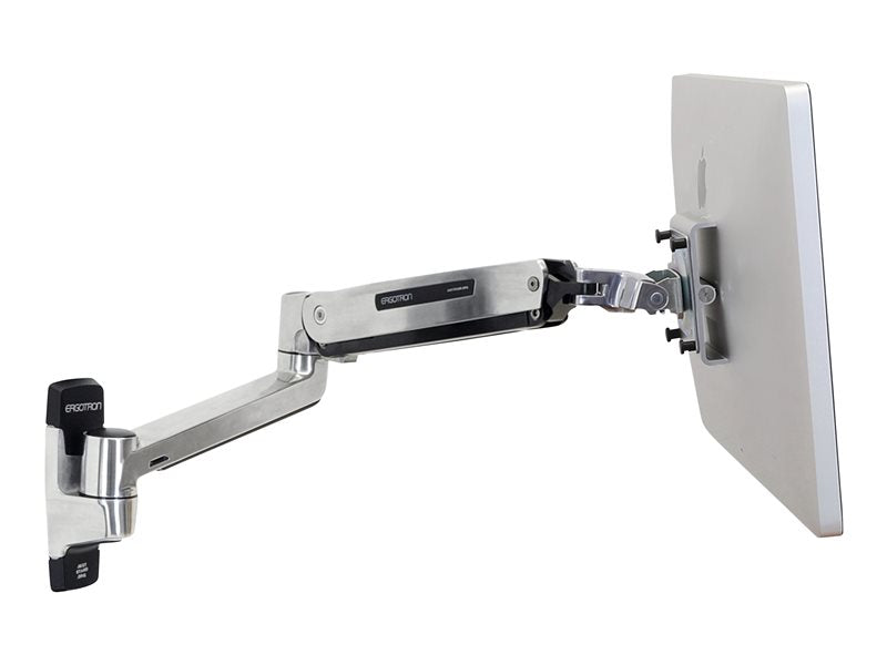 Ergotron LX HD Sit-Stand Wall Mount LCD Arm - Wall mount for LCD display - aluminium - polished aluminium - screen size: up to 46"