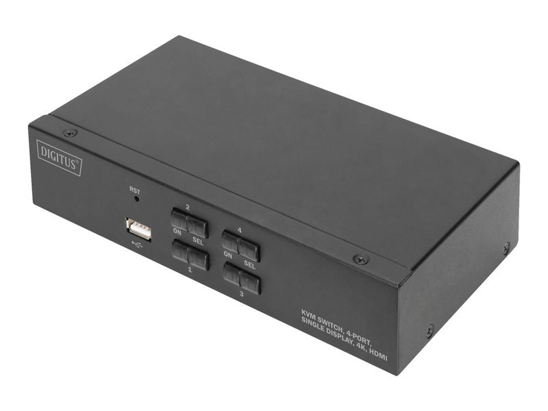 DIGITUS 4-Port KVM-Switch Single-Display