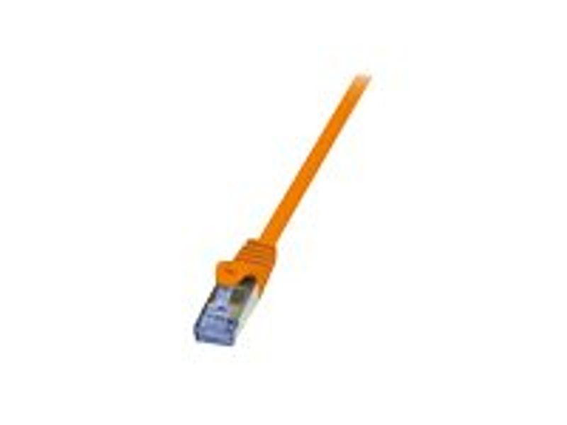 "Patch Cable Cat.6A S/FTP orange 0,25m, PrimeLine"