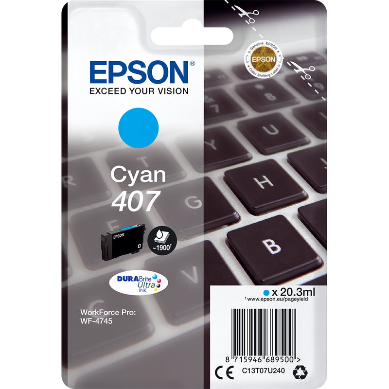 Epson Tintenpatrone WF-4745 Cyan (20,3ml)