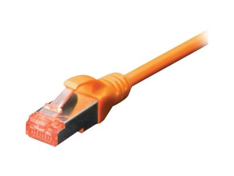 DIGITUS Patchkabel Cat6 S/FTP 2xRJ45 1.0m oran Hebelschutz Polybeutel