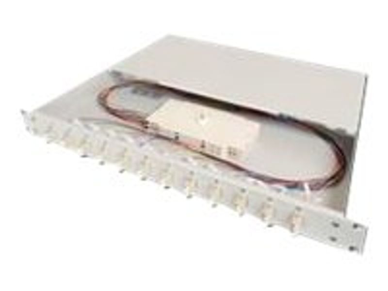 DIGITUS LWL Spleißbox 1HE bestückt 6x LC DX OS2 grau