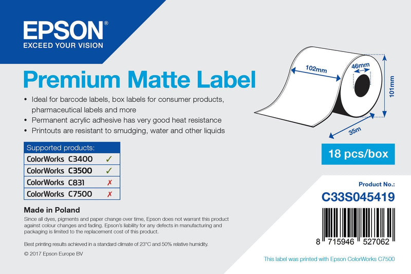 Epson Premium, 51mm x 35m, 163 g/m²