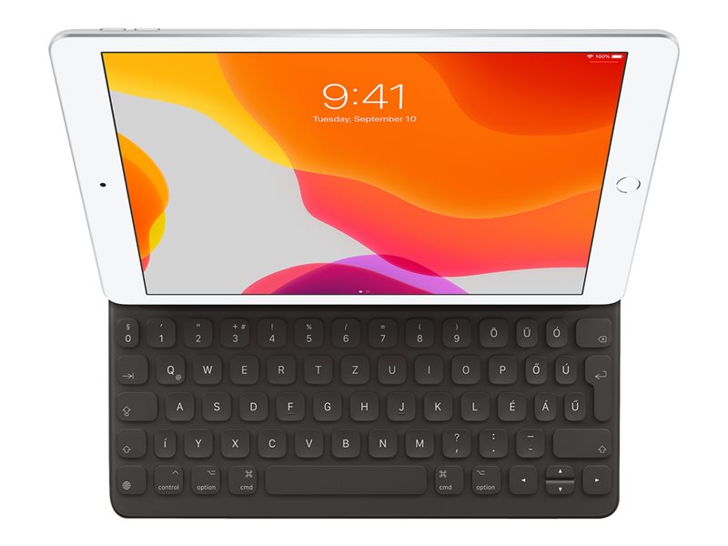Apple Smart - Keyboard and folio case - Apple Smart connector - QWERTZ - Swiss - for 10.2-inch iPad (7th generation, 8th generation, 9th generation),