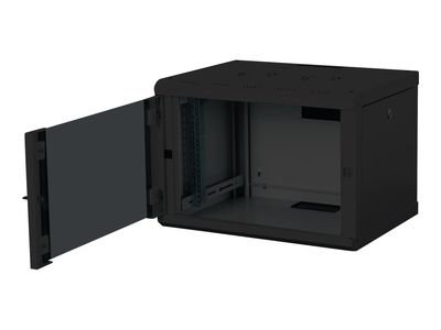 7U wall mounting cabinet, Unique 420x600x450 mm, color black (RAL 9005)
