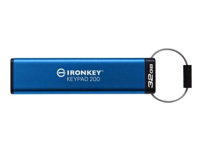Kingston IronKey Keypad 200 - USB flash drive - encrypted - FIPS 140-3 Level 3 - 32 GB - USB 3.2 Gen 1