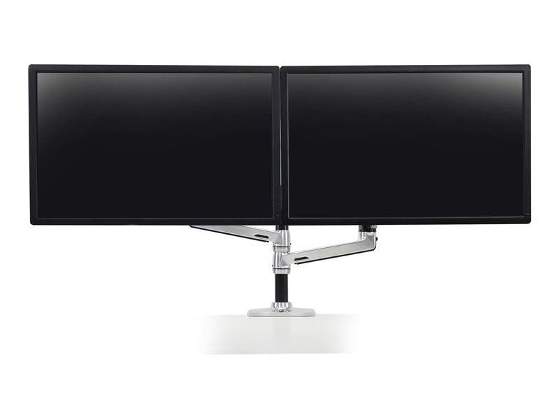 Dual monitor arm - For screens sized up to 24" - Weight Capacity: individual LCD weight = 7–20 lbs (3.2–9.1 kg). Monitor depth greater than 3.5" (8.9