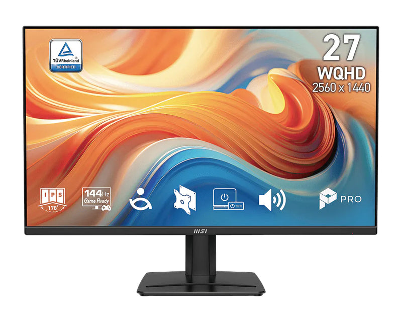 68,6cm/27 (2560x1440) MSI PRO MP275QDE E14 16:9 WQHD IPS 1ms 144Hz HDMI DisplayPort VESA Speaker Black
