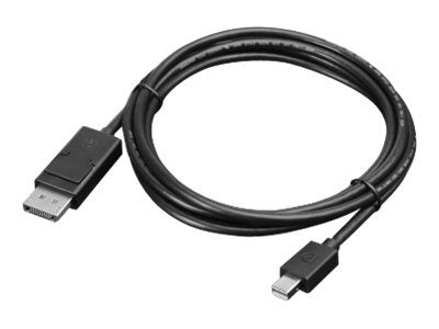 Lenovo - DisplayPort cable - Mini DisplayPort (M) to DisplayPort (M) - 2 m - for ThinkCentre M75t Gen 2, ThinkPad P51, ThinkStation P330 Gen 2, P34X,