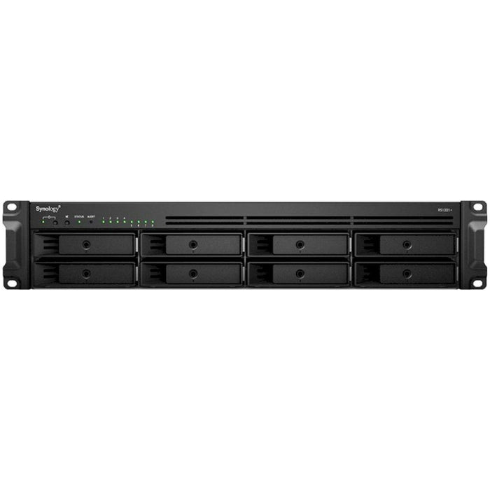 Synology RackStation RS1221+ NAS/storage server Rack (2U) Ryzen Embedded V1500B 4 GB DDR4 0 TB DiskStation Manager Black