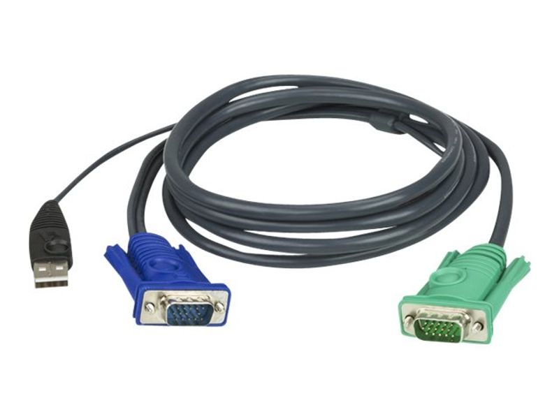 ATEN 2L-5203U KVM-Kabel VGA USB schwarz 3m