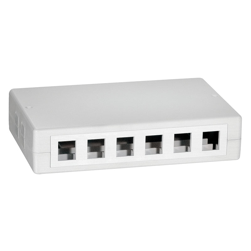 Keystone Surface Mount Box 12 Port, white