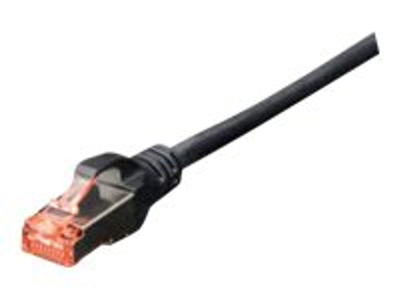 DIGITUS Patchkabel Cat6 S/FTP 2xRJ45 2.0m schw Hebelschutz Polybeutel