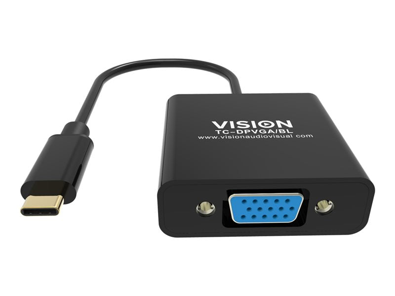 VISION - Adapter - USB-C Stecker auf HD-15 (VGA) Buchse - schwarz - 1080p Unterstützung