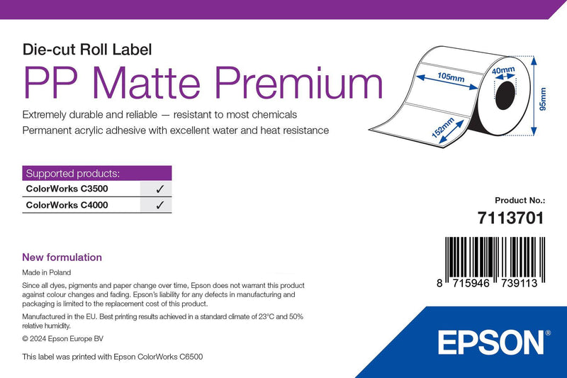 PP MATTE LABEL PREMIUM DIE-CUT