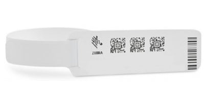 Zebra Z-Band UltraSoft - Plastic - Permanent rubber adhesive - Silver coating - 19 x 152 mm 1800 pcs