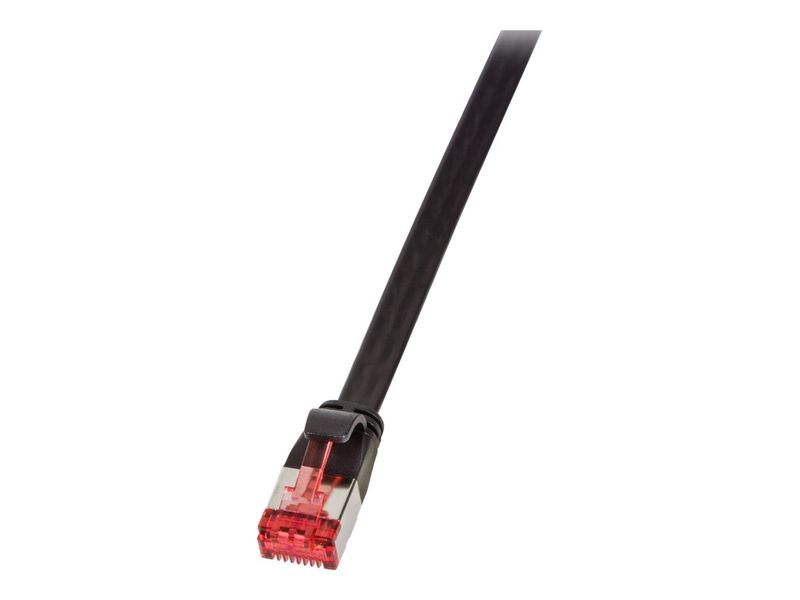 Logilink Flachpatchkabel 2xRJ45 U/FTP Cat6A 5.00m schwarz