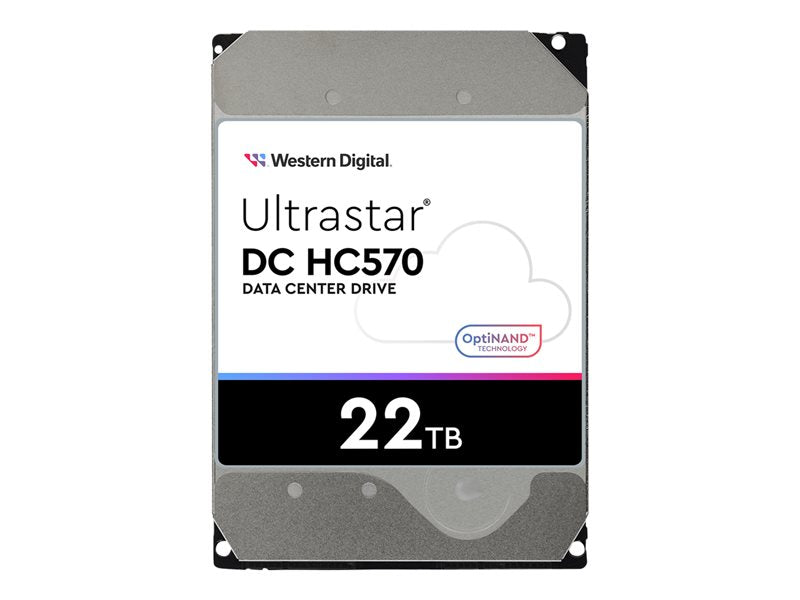 WD Ultrastar DC HC570 - Hard drive - 22 TB - internal - 3.5" - SAS 12Gb/s - 7200 rpm - buffer: 512 MB
