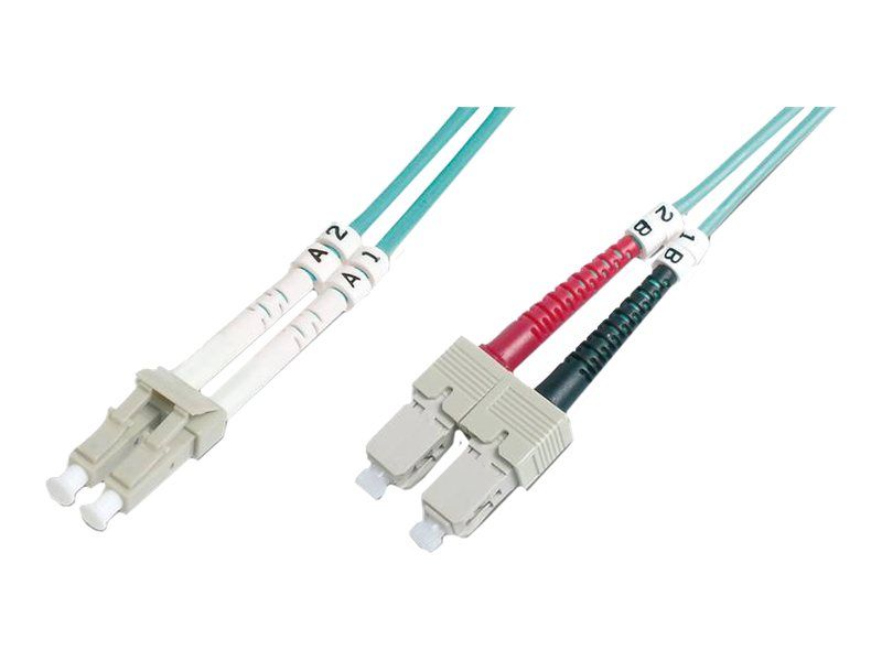 DIGITUS LWL Patchkabel LC -> SC 1.00m Multimode Duplex OM4