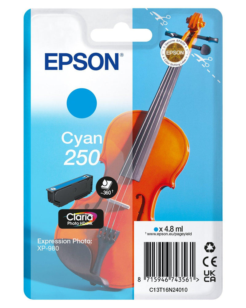 EPSON Tinte cyan 4.8ml XP 980, ''250''