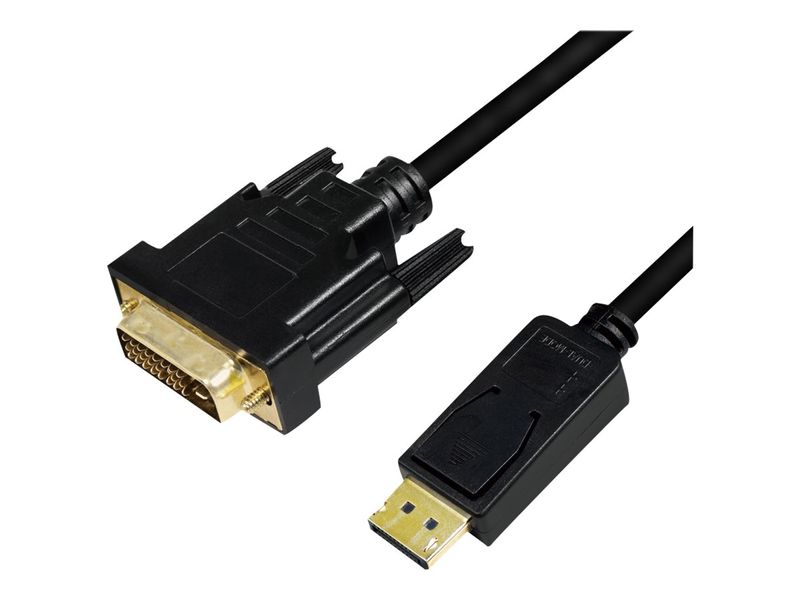 Logilink DisplayPort-Kabel DP 1.2 zu DVI 1.2 1.0m schwarz