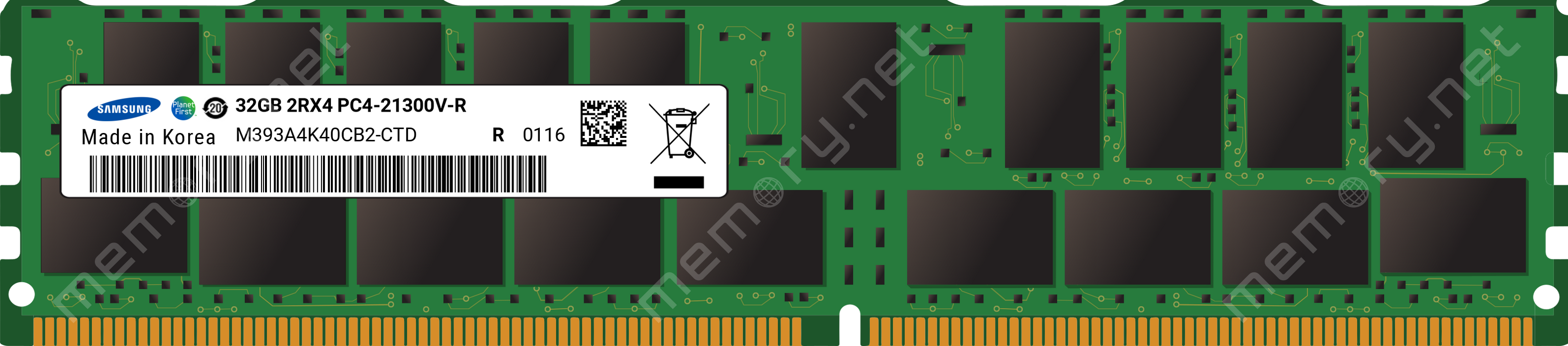 Samsung M393A4K40CB2-CTD memory module 32 GB 1 x 32 GB DDR4 2666 MHz ECC