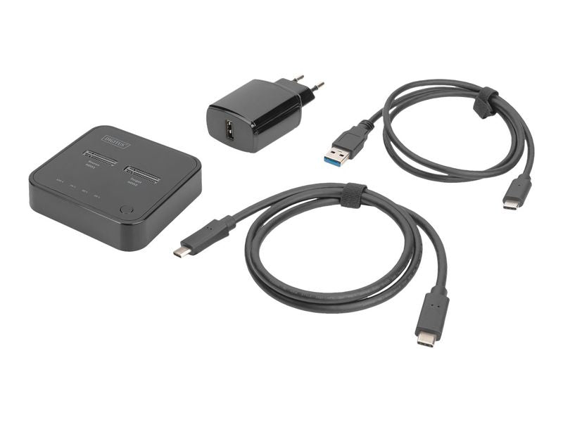 DIGITUS Dual M.2 NVMe SSD DockingStation m. SD-Exp.Kartenles