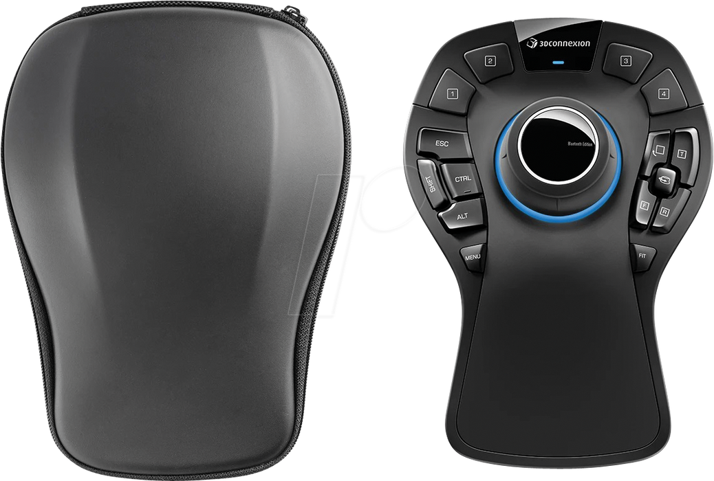 3Dconnexion SpaceMouse Pro Wireless - Bluetooth Edition - 3D mouse - ergonomic - 15 buttons - wireless - 2.4 GHz, Bluetooth, USB-C - USB wireless rece