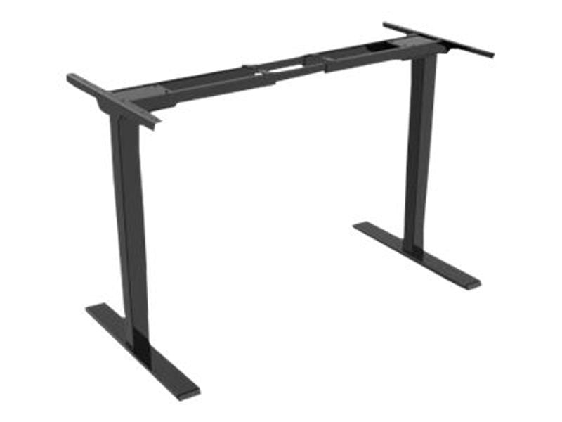 DIGITUS Elektrisch höhenverstellbares Tischgestell, Dual-Motor, 3-Stufen, Schwarz