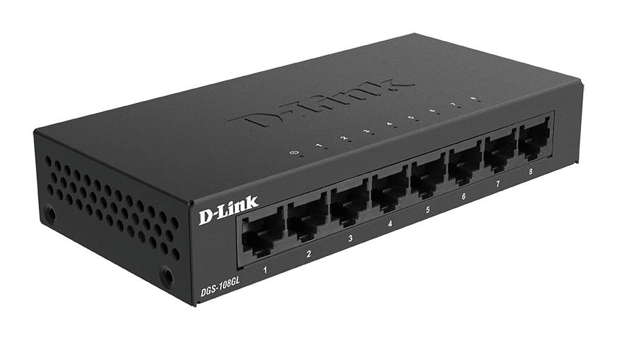 D-Link DGS 108GL - Switch - unmanaged - 8 x 10/100/1000 - desktop