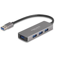 4 Port USB 5 Gbps Hub mit USB Typ-A Anschluss – USB Typ-A Buchsen seitlich