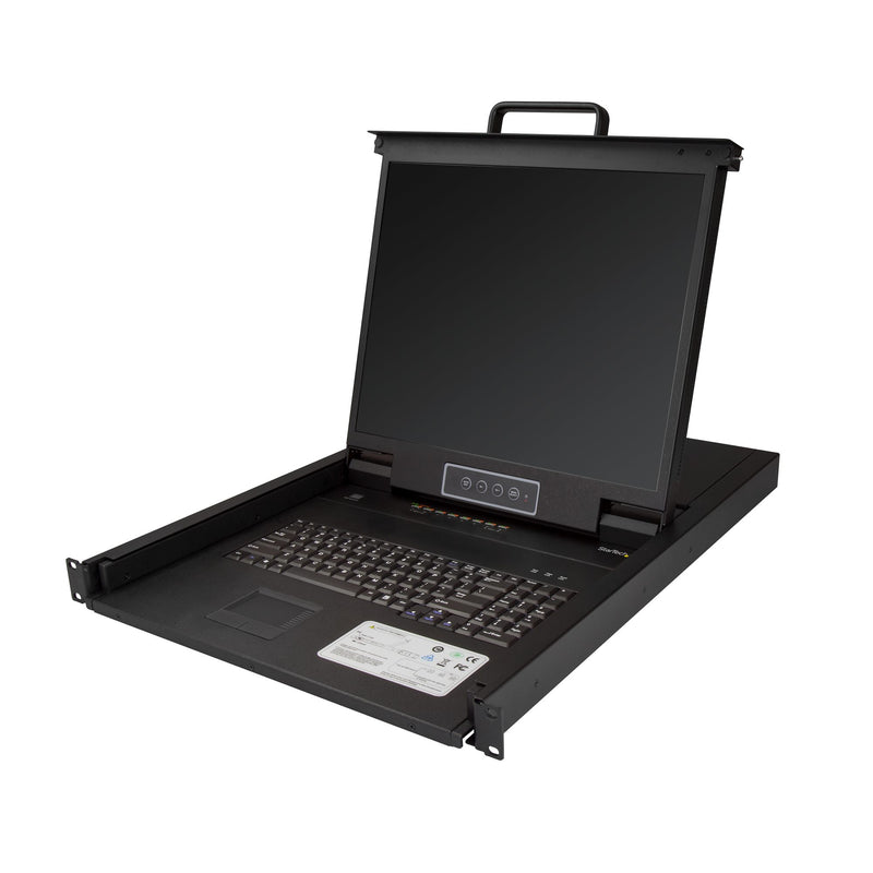 Digitus Modulare HD LCD KVM Konsole mit 17 TFT, 8-Port HDMI KVM Anschluss, Touchpad, deutsches Tastaturlayout