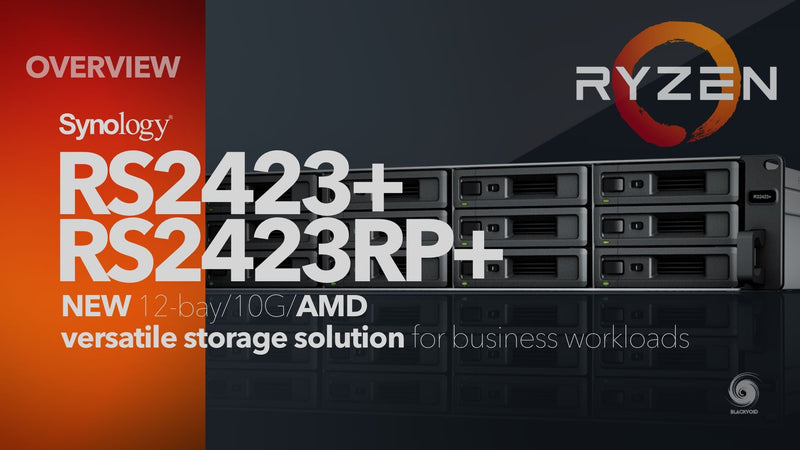 Synology RackStation RS2423RP+ - NAS server - 12 bays - rack-mountable - SATA 6Gb/s - RAID JBOD, 0, 1, 5, 6, 10 - RAM 8 GB - Gigabit Ethernet / 10 Gig
