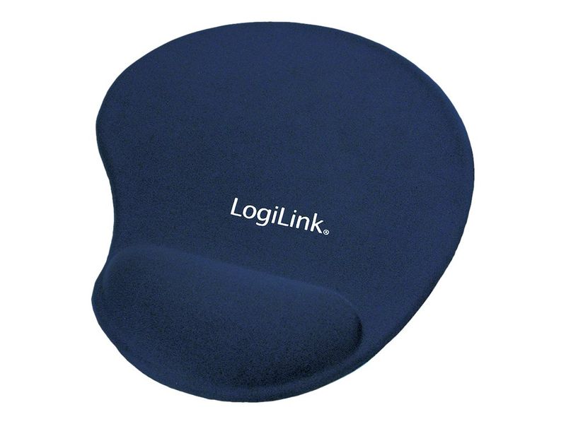 LogiLink Mauspad mit Silikongel Handballenauflage Blau