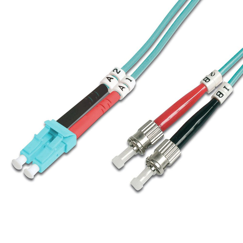 DIGITUS LWL Patchkabel LC -> ST 3.00m Multimode Duplex OM3
